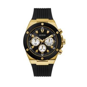 Guess Men’s Poseidon Black and Gold Tone Watch GW0057G1.